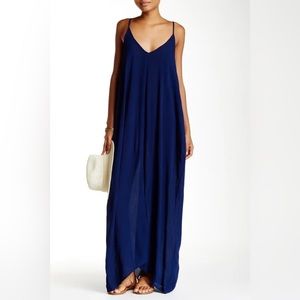 Lovestitch Gauze Maxi Dress Navy Blue